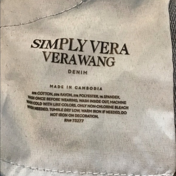 Simply Vera Vera Wang Mid rise Skinny Jeans - Picture 7 of 9